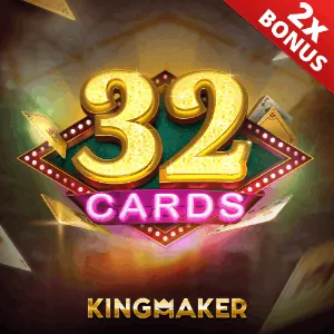 Blackjack table with cards and dealer